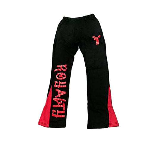 COZY RED FLARED SWEATS: ROYALTY 1 COLLECTION
